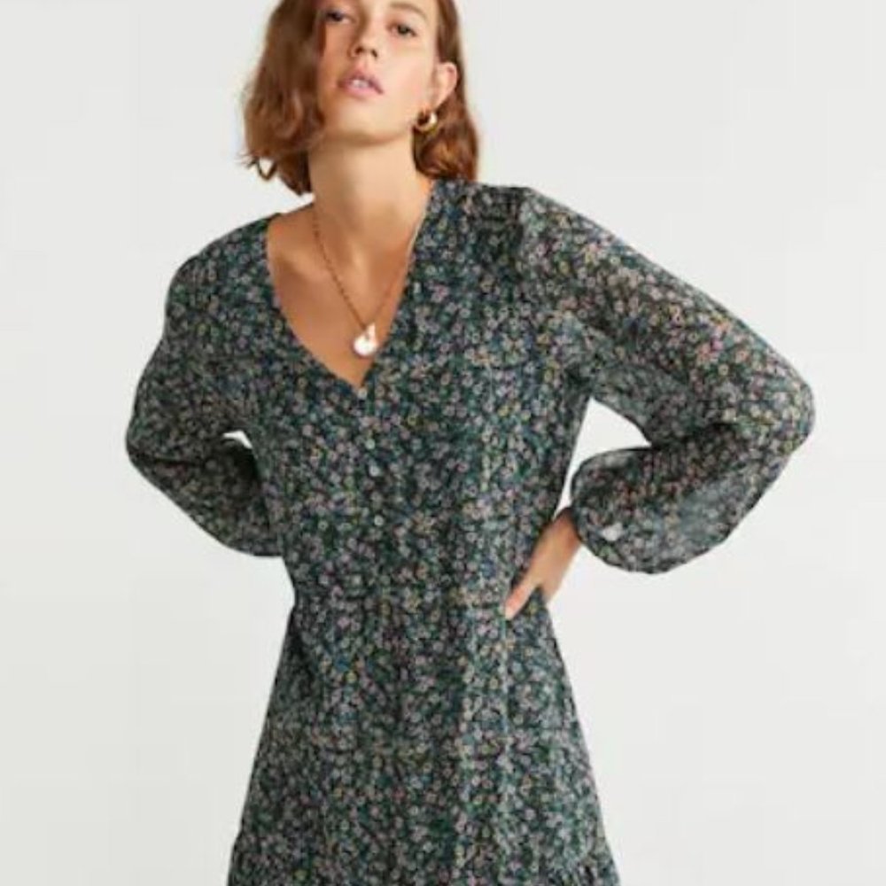 MANGO - FLOWER PRINT DRESS